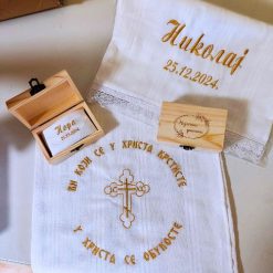 Belo platno za krštenje Nikolaj