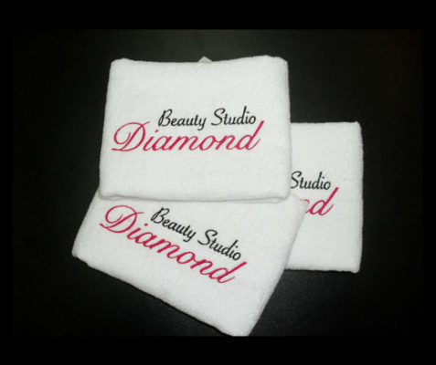 Beauty studio Diamond - vezeni peškiri za salon