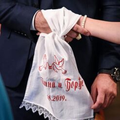 Platno za venčanje sa vezom - slika sa venčanja