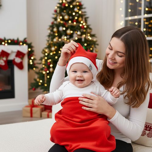 Deda mraz odelce za bebu od mekanog pamučnog pliša