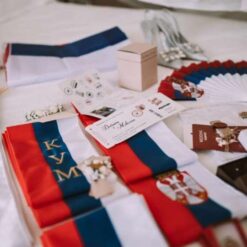 Lenta za kuma - trobojka sa vezom